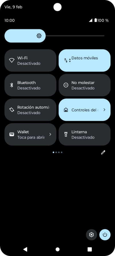Pulsa el icono de ajustes.