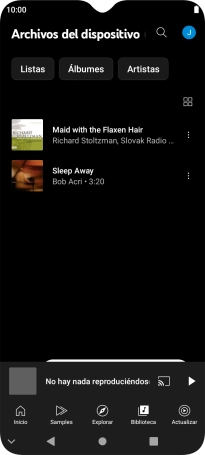 Pulsa el archivo de música deseado.