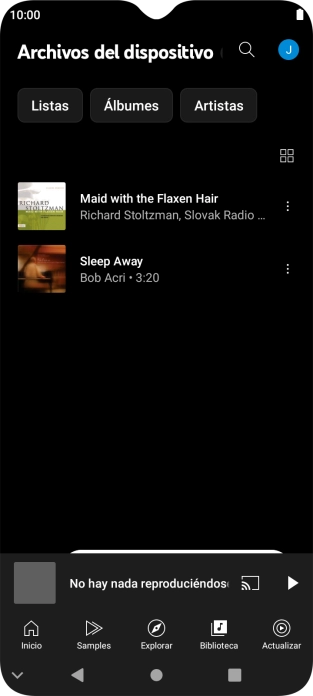 Pulsa el archivo de música deseado.