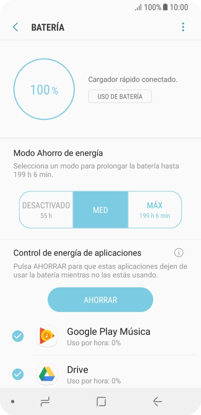 Pulsa la tecla de inicio para terminar y regresar a la pantalla de inicio.