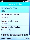 Selecciona Ajustes actualización hora.