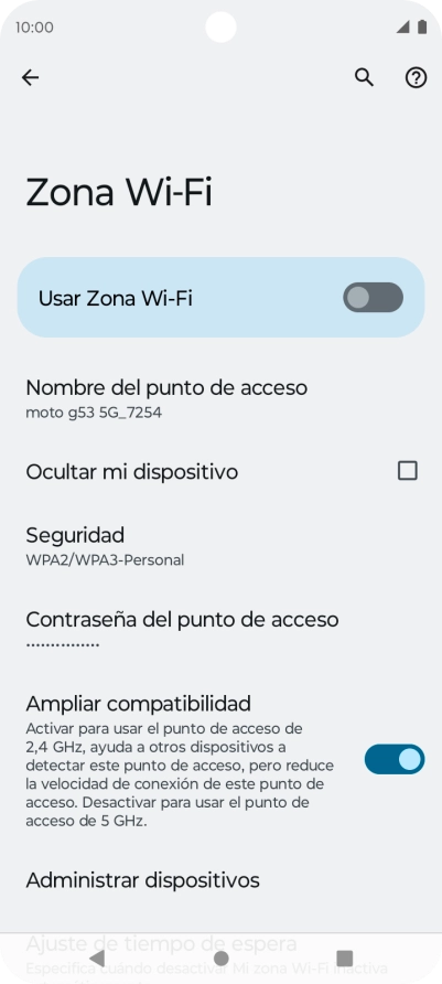 Pulsa Nombre del punto de acceso.