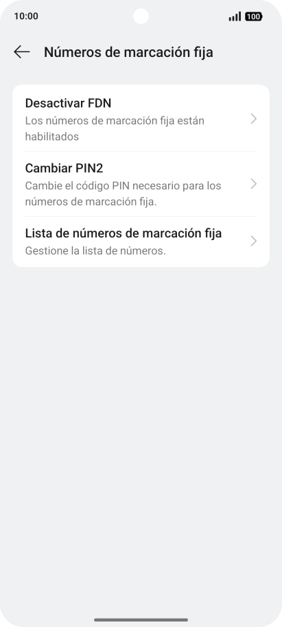 Pulsa Desactivar FDN.