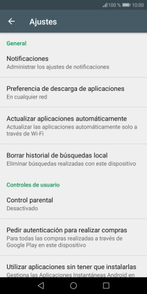 Pulsa Actualizar aplicaciones automáticamente.