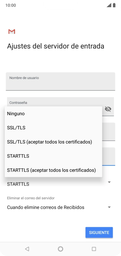 Pulsa Ninguno para desactivar la función.