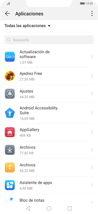 Pulsa la app deseada.