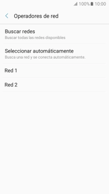 Pulsa la red deseada.