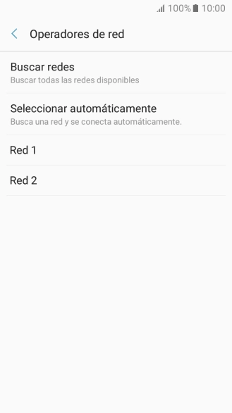 Pulsa la red deseada.