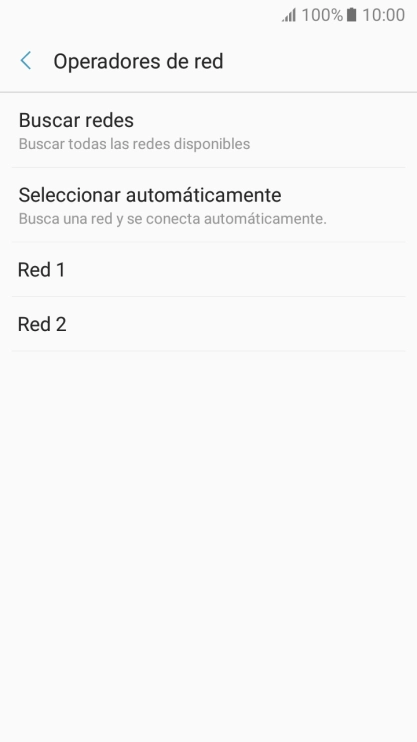 Pulsa la red deseada.