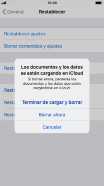 Pulsa Borrar ahora.
