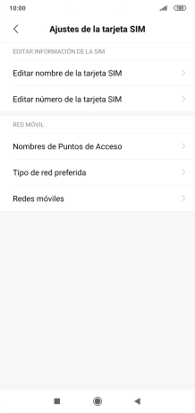Pulsa Redes móviles.