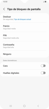 Pulsa Huellas digitales.