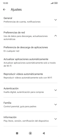 Pulsa Actualizar aplicaciones automáticamente.