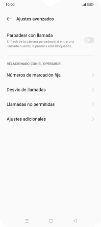 Pulsa Números de marcación fija.