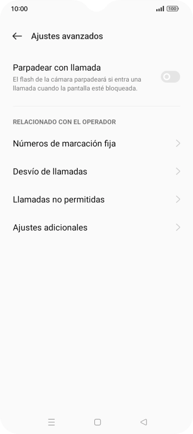 Pulsa Números de marcación fija.