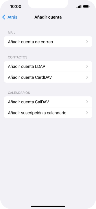 Pulsa Añadir cuenta de correo.