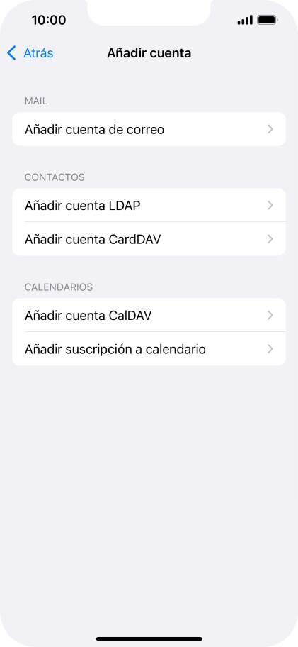 Pulsa Añadir cuenta de correo.