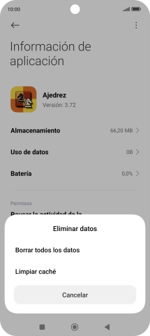 Pulsa Limpiar caché.