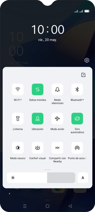 Pulsa el icono de ajustes.