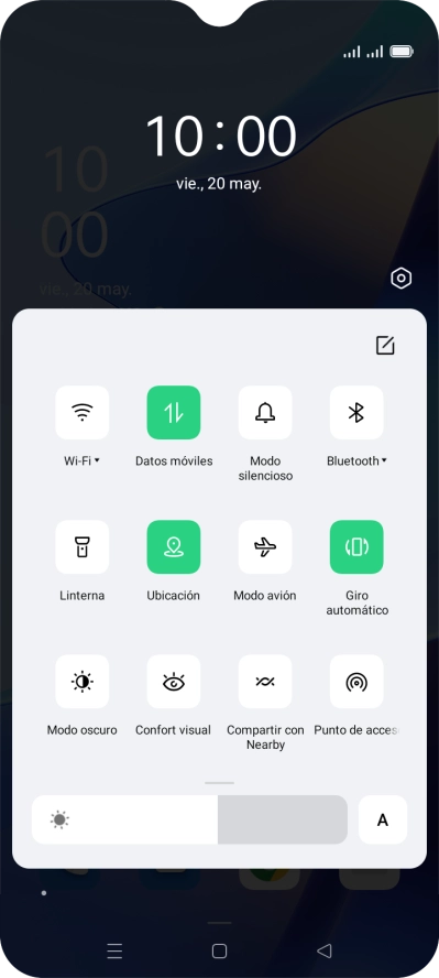 Pulsa el icono de ajustes.