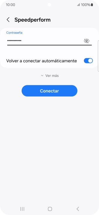 Introduce la contraseña de la red wifi y pulsa Conectar.