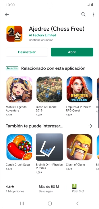 Pulsa la tecla de inicio para terminar y regresar a la pantalla de inicio.