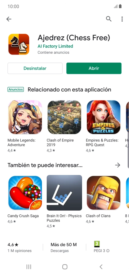 Pulsa la tecla de inicio para terminar y regresar a la pantalla de inicio.