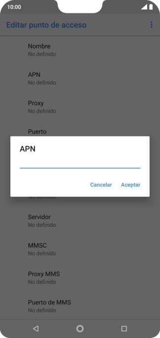 Introduce airtelwap.es y pulsa Aceptar.
