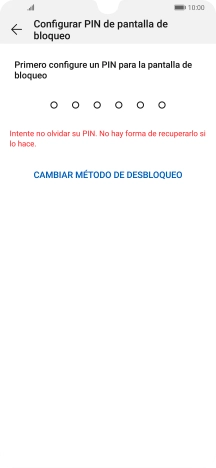 Pulsa CAMBIAR MÉTODO DE DESBLOQUEO.