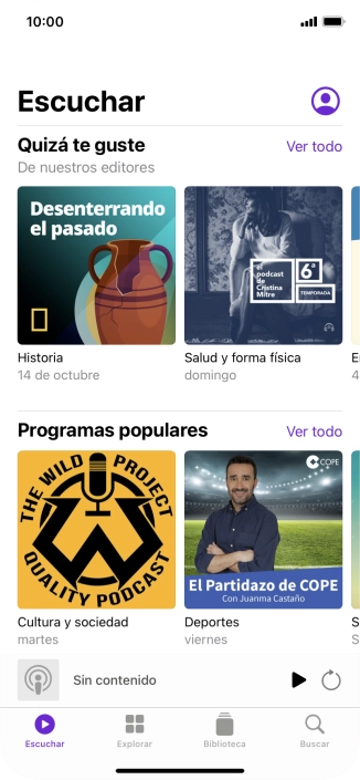 Desliza el dedo hacia arriba desde la parte inferior de la pantalla para terminar y volver a la pantalla de inicio. Desliza el dedo hacia arriba desde la parte inferior de la pantalla para terminar y volver a la pantalla de inicio.