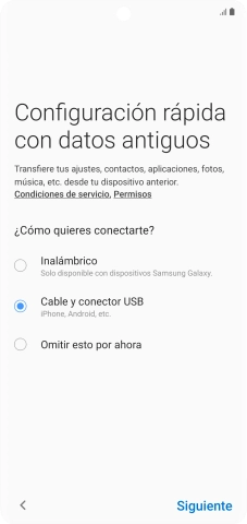 Pulsa Siguiente y sigue las indicaciones de la pantalla para transferir el contenido.