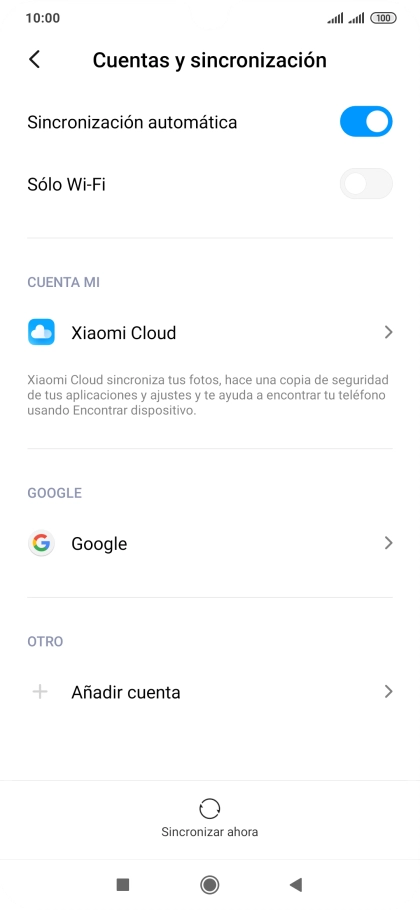 Pulsa Añadir cuenta.