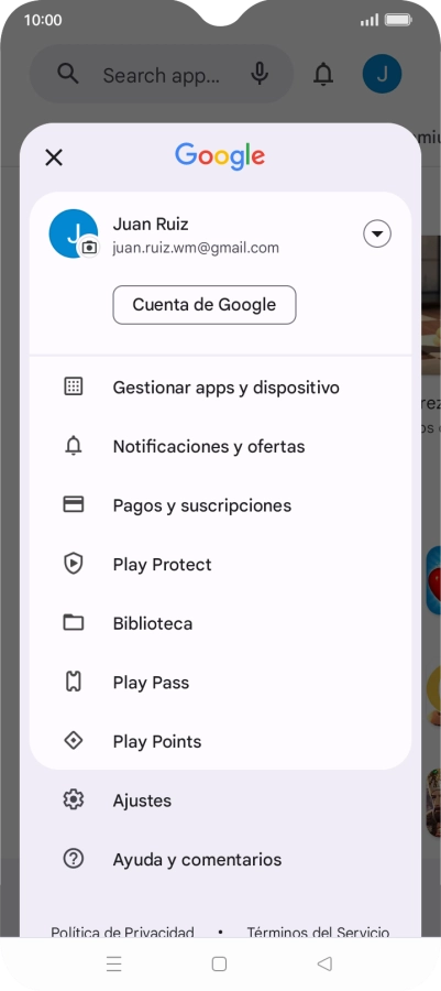 Pulsa Gestionar apps y dispositivo.