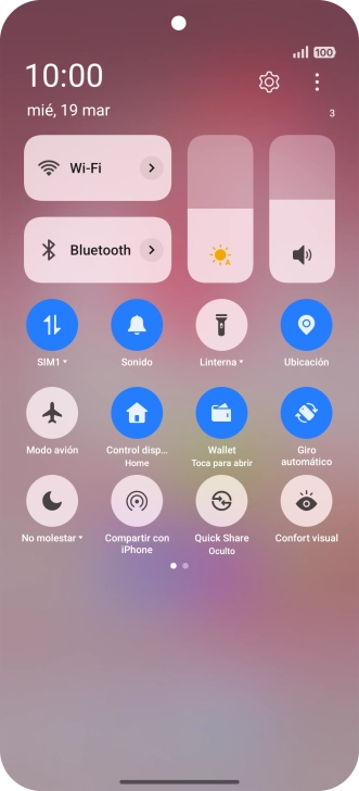 Pulsa el icono de ajustes.