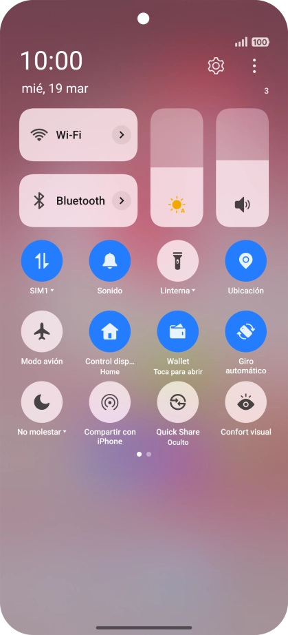 Pulsa el icono de ajustes.
