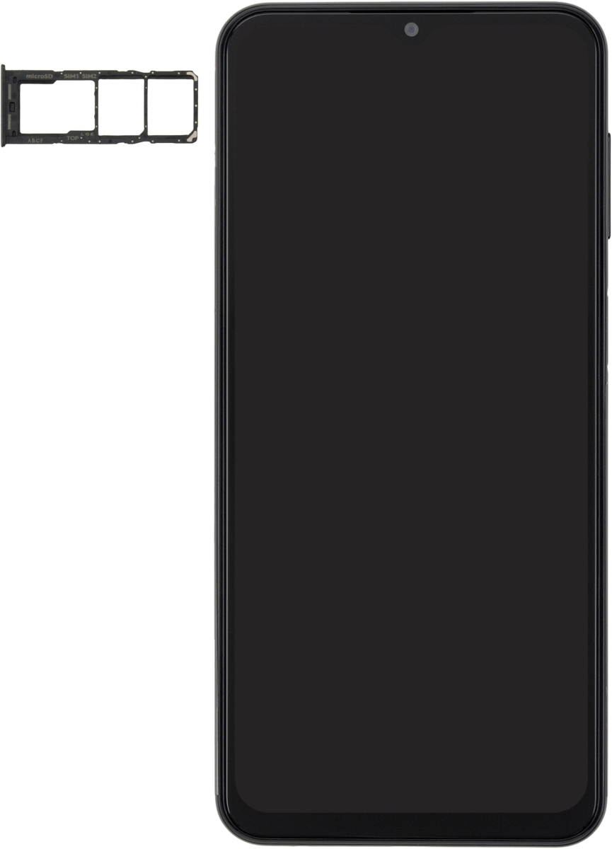 Gira la tarjeta SIM de modo que la esquina biselada de la tarjeta coincida con la esquina biselada de su contenedor. A continuación insértala en el contenedor.