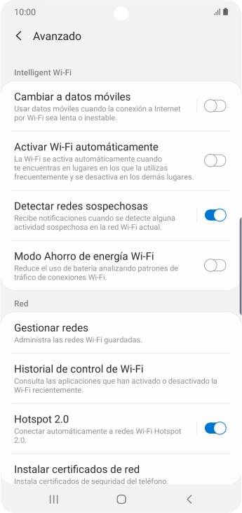Pulsa la tecla de inicio para terminar y regresar a la pantalla de inicio.