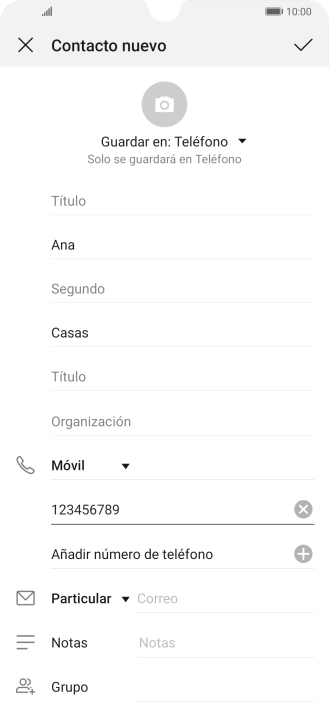 Pulsa el icono de aceptar.