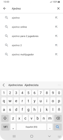 Introduce el nombre del tema o de la app y pulsa el icono de búsqueda.