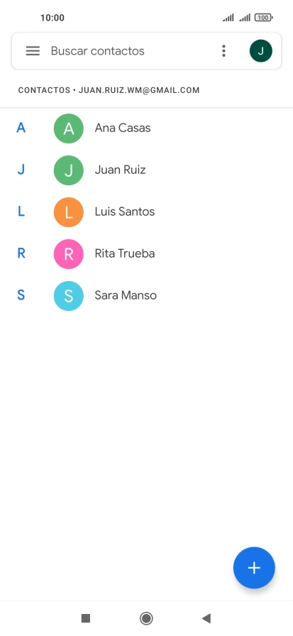 Pulsa el contacto deseado.