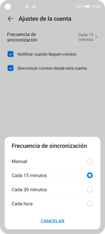 Pulsa el ajuste deseado.