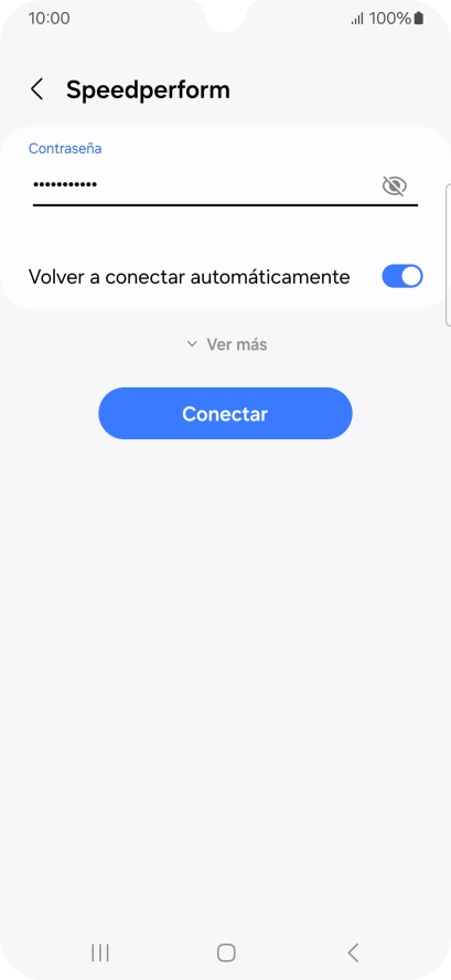 Introduce la contraseña de la red wifi y pulsa Conectar.
