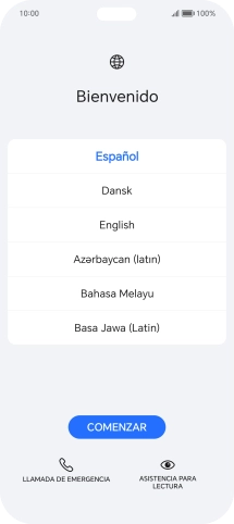 Pulsa el idioma deseado.
