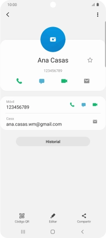 Pulsa el icono de llamada junto al número deseado.
