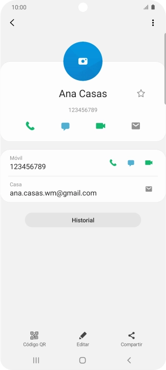 Pulsa el icono de llamada junto al número deseado.