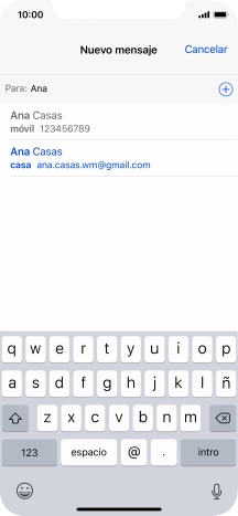 Pulsa el contacto deseado.