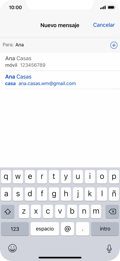 Pulsa el contacto deseado.