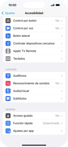 Pulsa una categoría bajo 