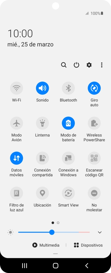 Pulsa el icono de modo de sonido las veces que sean necesarias para activar o desactivar la función.