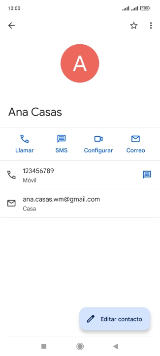 Pulsa el número de teléfono deseado.